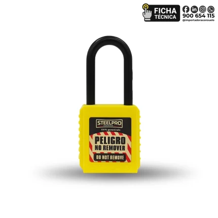 CANDADO X-10 LOCKOUT DIELECTRICO C_AMARILLO