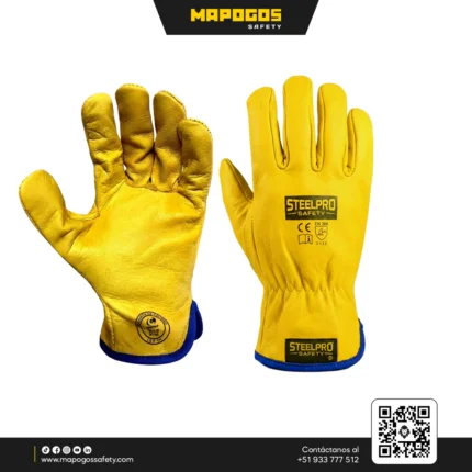 GUANTES BADANA STP PUÑO CORTO  | STEELPRO