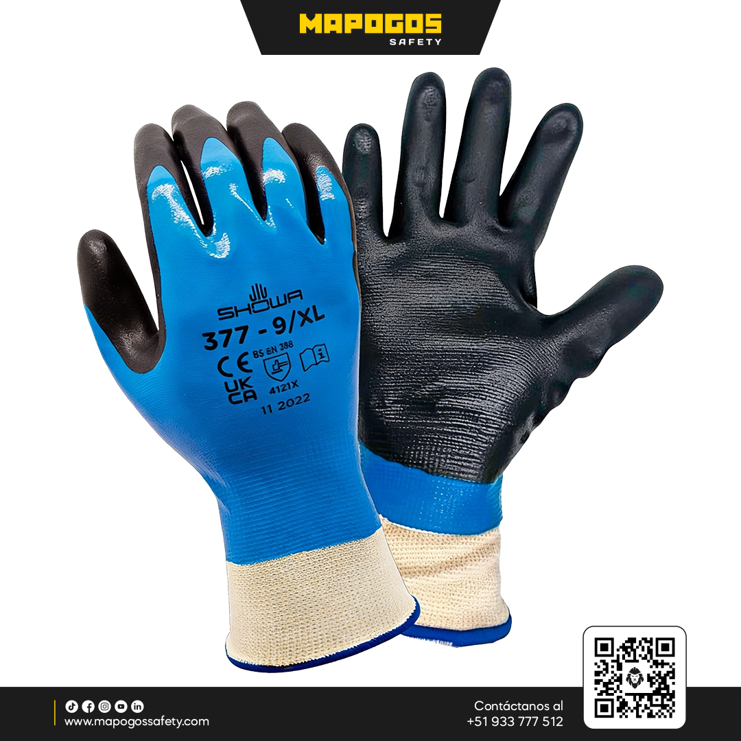 GUANTES 377 CON RECUBRIMIENTO NITRILO AZUL 01