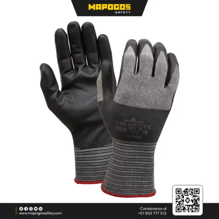 GUANTES 381 C_RECUBRIMIENTO NITRILO GRIS