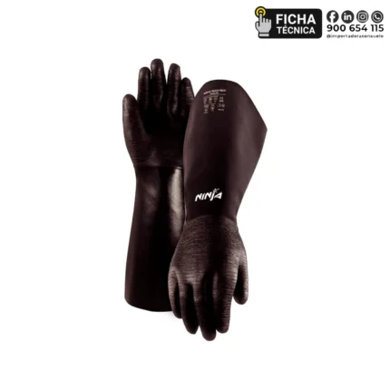 GUANTES DE NEOPRENO CAVALIER CORRUGADO 14” – PROTECCIÓN QUÍMICA Y MECÁNICA