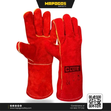 GUANTES SOLDADOR 14'' RED DEMON CARNAZA ROJO