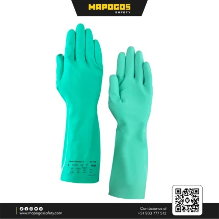 GUANTES SOLVEX NITRILO VERDE 13" (37-175)