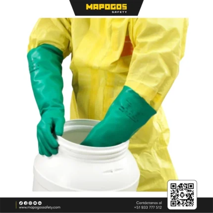 GUANTES SOLVEX NITRILO VERDE 18''