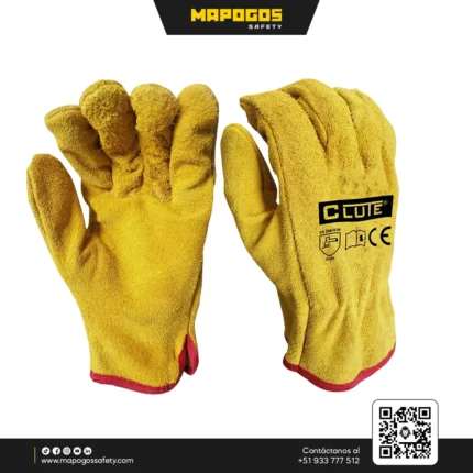 GUANTES CARNAZA CONDUCTOR MOSTAZA | CLUTE