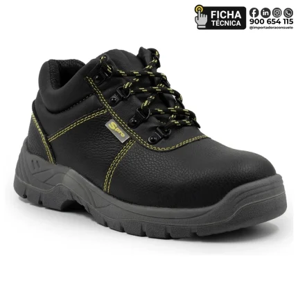 ZAPATO BULLDOZER CUERO CAÑA MEDIA  C_NEGRO