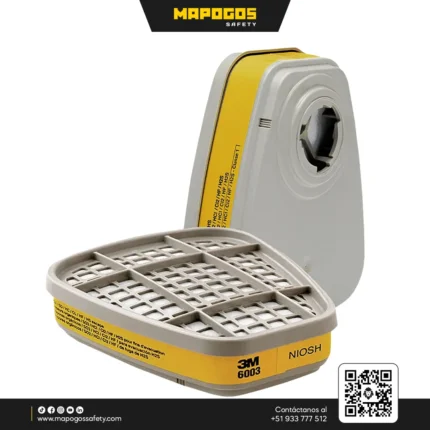 Cartucho 3M 6003 | Filtro para Vapores Orgánicos y Gases Ácidos