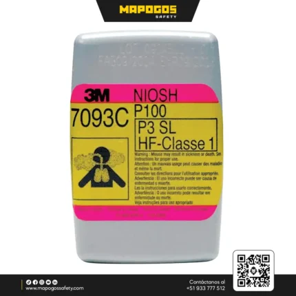 Cartucho 3M 7093C P100: Filtro Mixto para Partículas y Gases