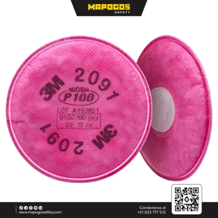 Filtro 3M 2091 P100 Original | Protección Partículas y Polvo
