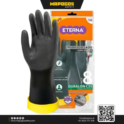 Guantes de jebe industriales Eterna Duralon C35 bicolor