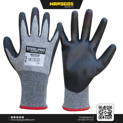 GUANTES MULTIFLEX CUT-3 PU | STEELPRO