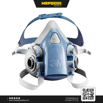 Respirador 3M 7501 Silicona (S) | Válvula Cool Flow™ Anti-Calor