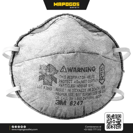 Respirador 3M 8247 R95 | Carbón Activado y Partículas Aceitosas