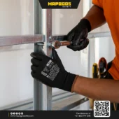 Uso del guante EUROLITE 13P110 en ensamblaje de estructuras tipo DRYWALL