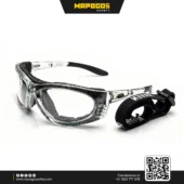 Lentes de seguridad Raven TRX con protección NanoFog Guard y banda elástica.