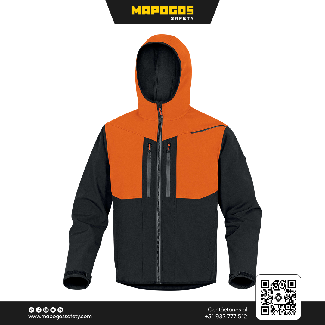 CASACA HORTEN2 SOFTSHELL NARANJA-NEGRO 01