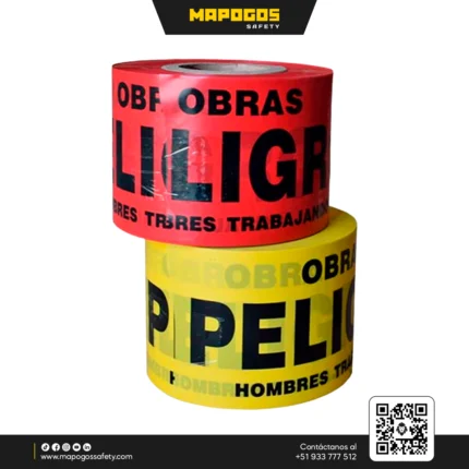CINTA DE SEÑALIZACION AMARILLO x 200MTS PELIGRO OBRAS - PERSONAS TRABAJANDO