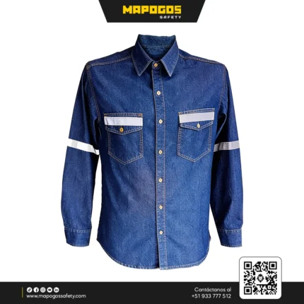 CAMISA JEAN LAVADO AZUL CON CINTA
