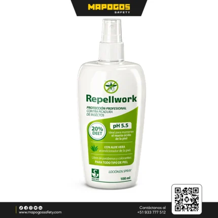 REPELENTE REPELLWORK pH 5.5 DEET 20% DE 100 ML