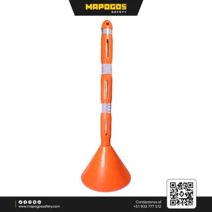 SEÑALIZADOR TUBULAR VIAL DE POLIETILENO C/BASE