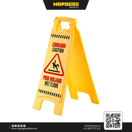 SEÑALIZADOR DE PLASTICO C/AMARILLO - PISO MOJADO