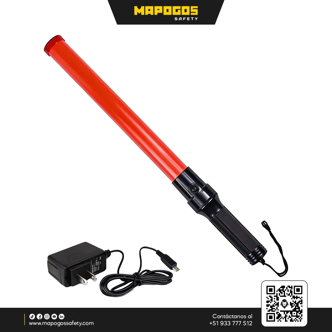 VARA LUMINOSA LED ROJO RECARGABLE 01