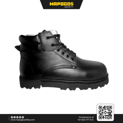 ZAPATO DE CUERO CON PUNTERA REFORZADA DE JEBE